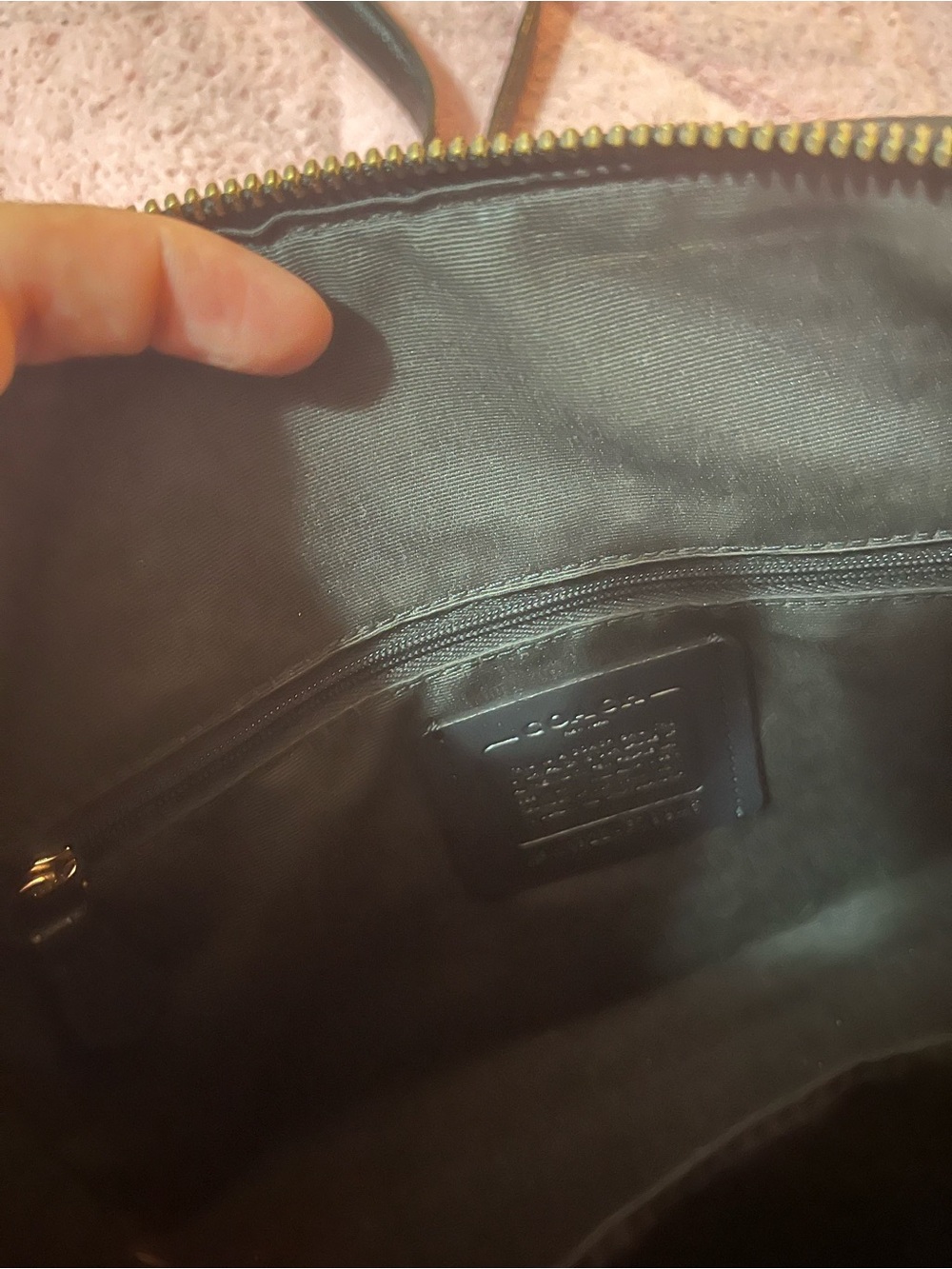 COACH Black Pebbled Leather Satchel with Removable Strap - Picture 4 of 4
